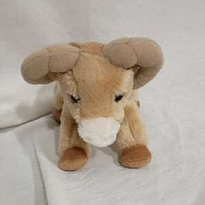 NWT Aurora World Plush Mini Flopsie Big Horn Sheep 8"  Light Brown 2017